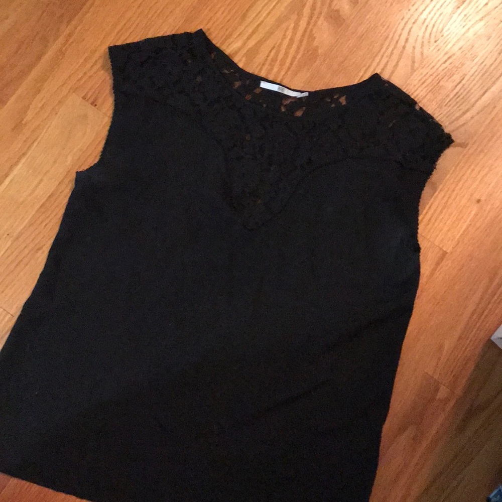black lace top blouse